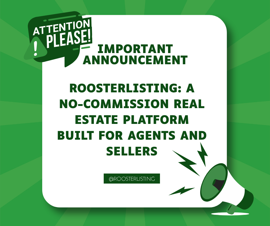 RoosterListing: A No-Commission Real Estate Platform Built for Agents and Sellers.